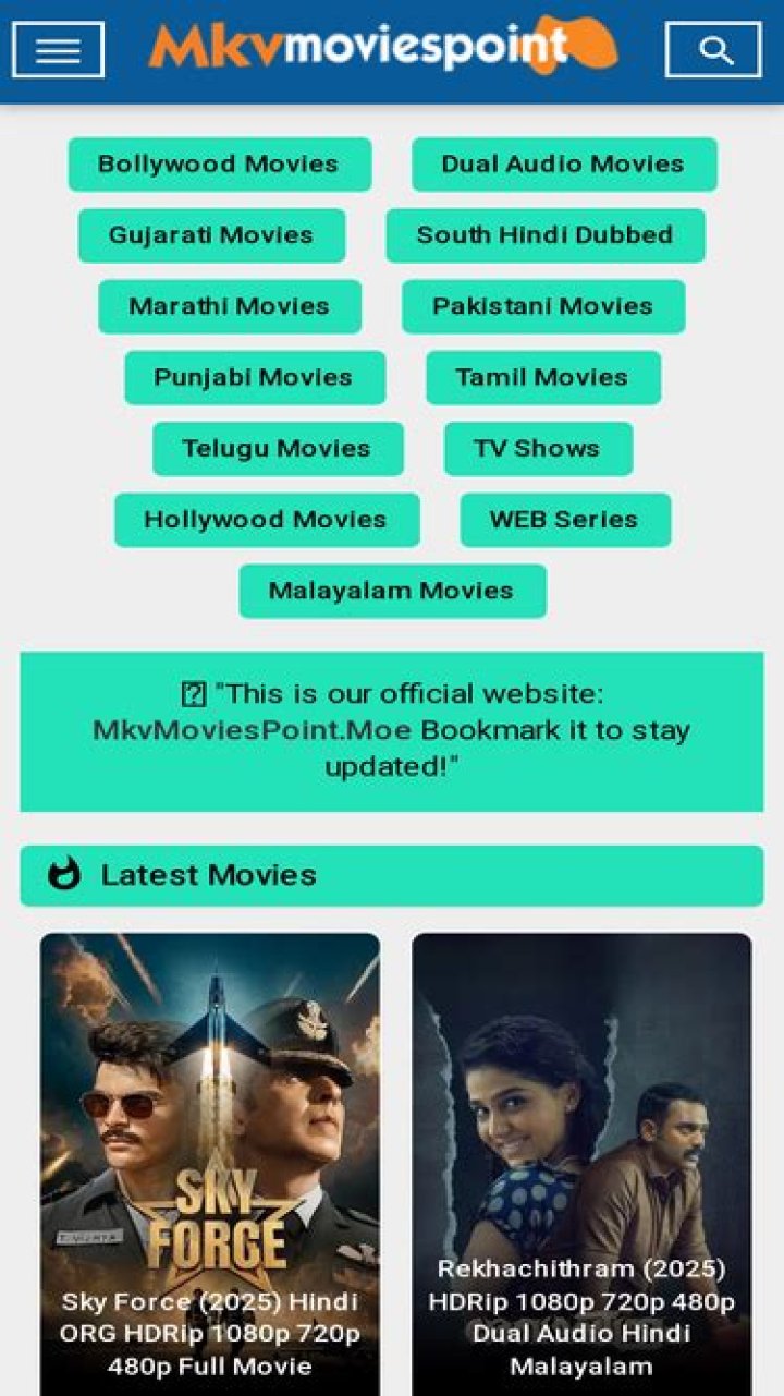 MKVMoviesPoint Tel Category: Bollywood Movies Haven for Enthusiasts